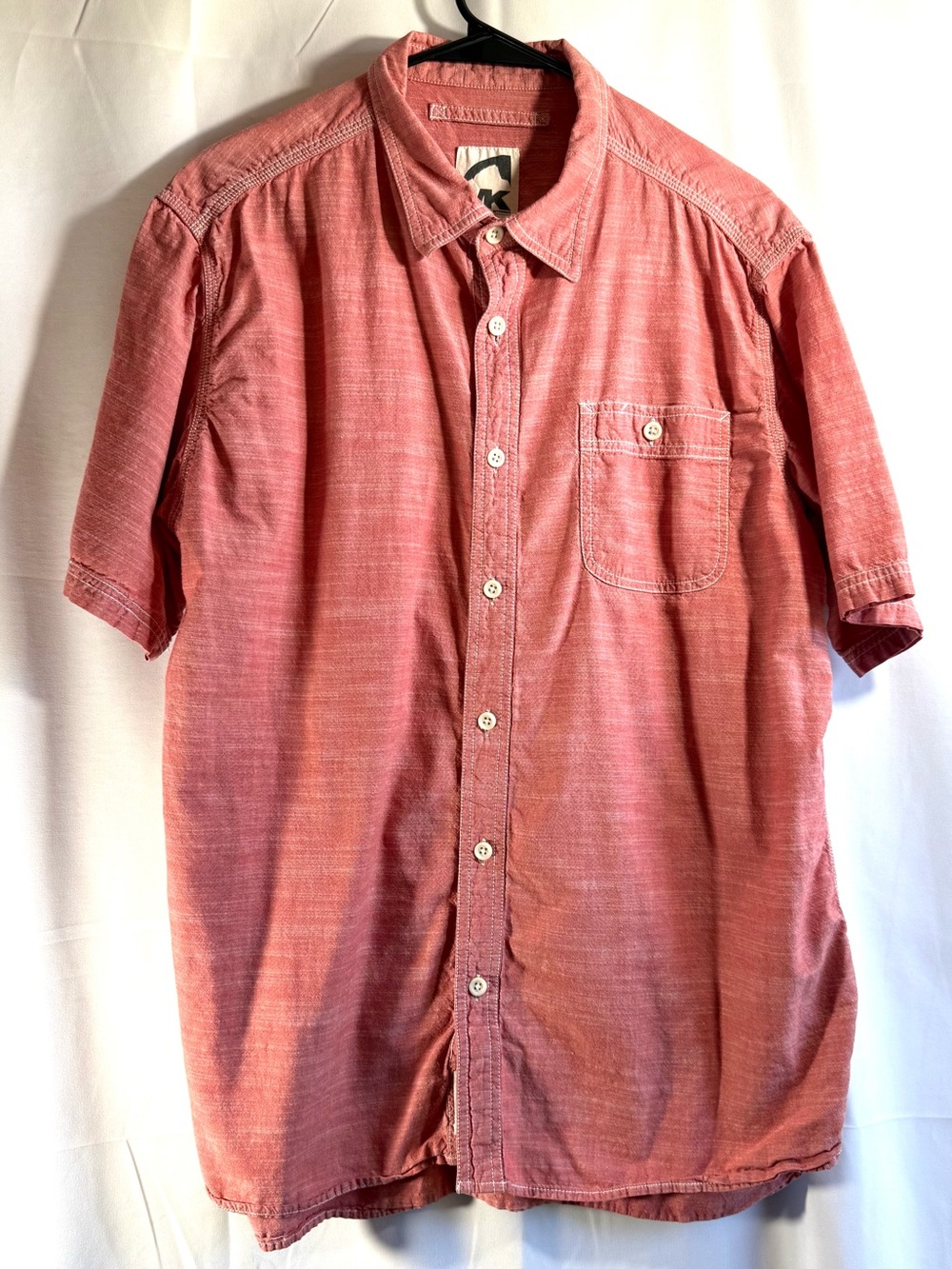 Mountain Khakis Red Short Sleeve Button-Down Shirt Size Large